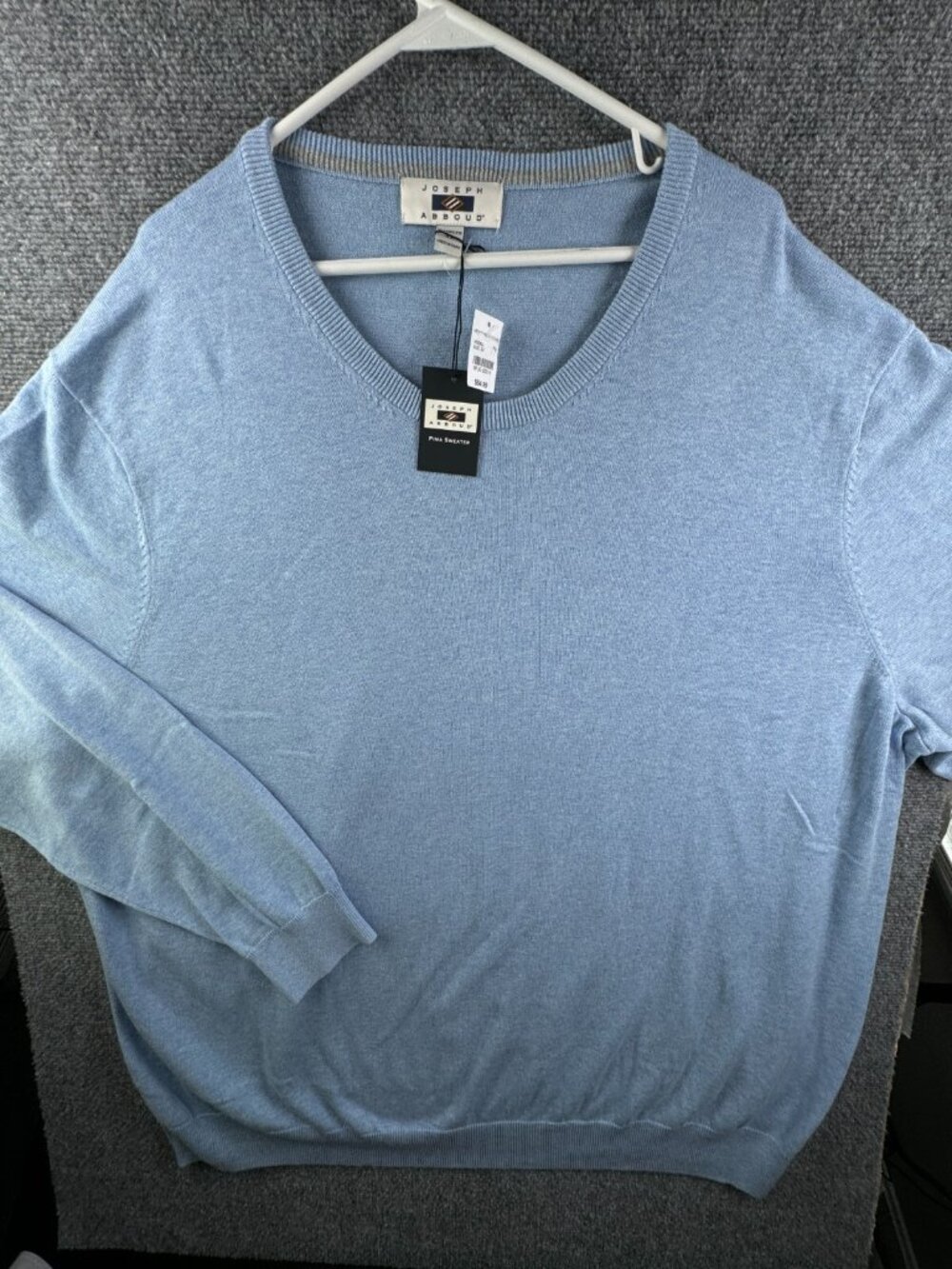 NWT Joseph Abboud Sweater 3XL Blue Long Sleeve Classic Fit Pima Cotton Adult